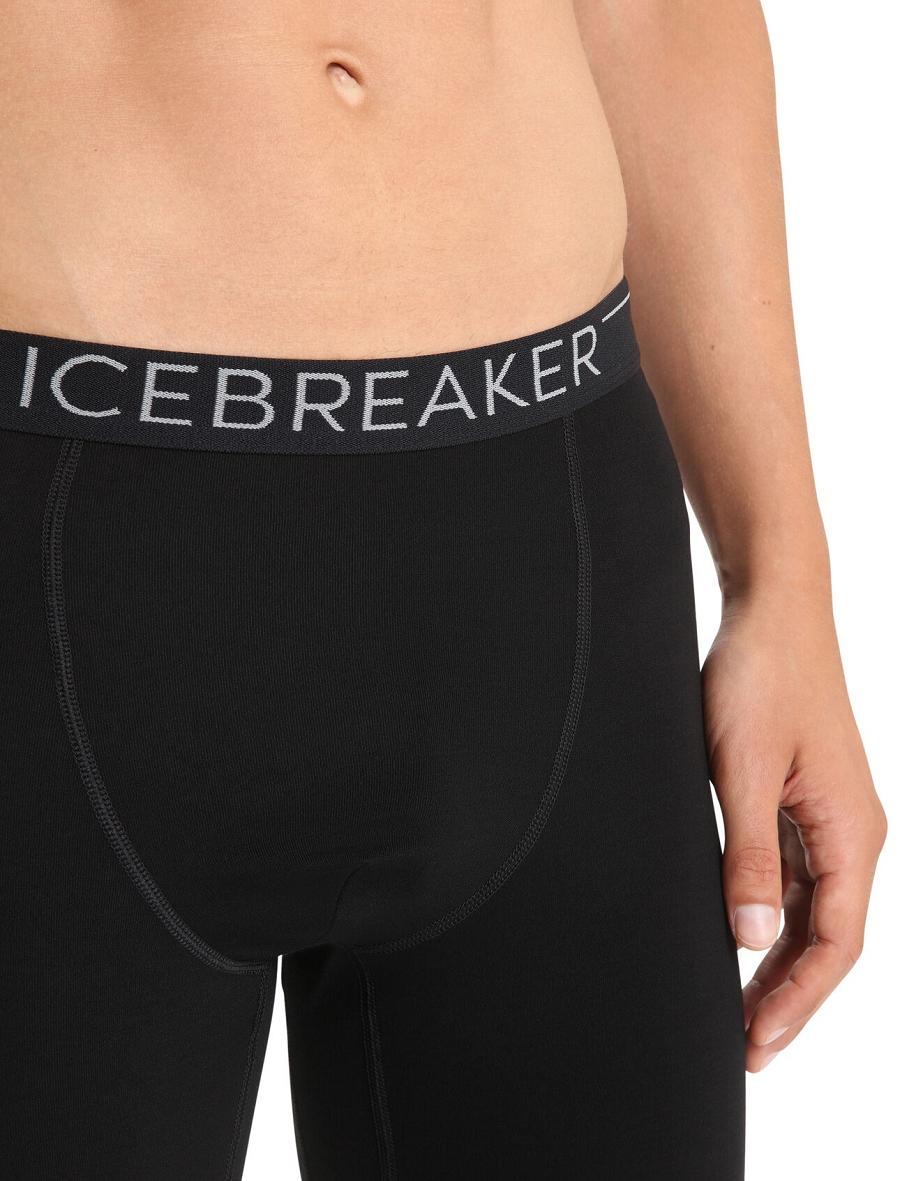 Icebreaker 15.5 Merino Thermal Leggings Miesten Base Layers Mustat | FI 1354FDNM